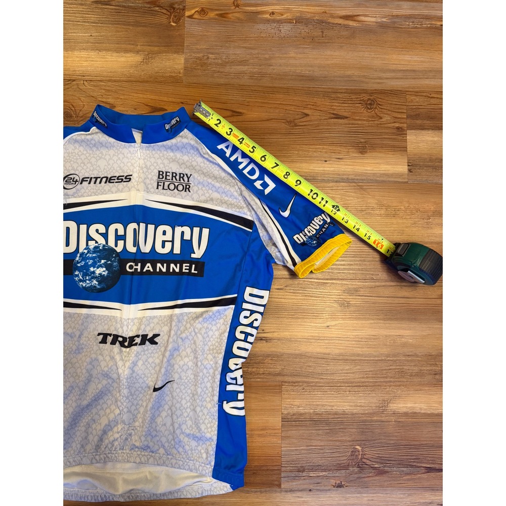 Nike Discovery Channel Pro Cycling Team Jersey Mens XL Blue White - Picture 7 of 7